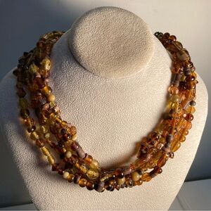 Brown beaded necklace